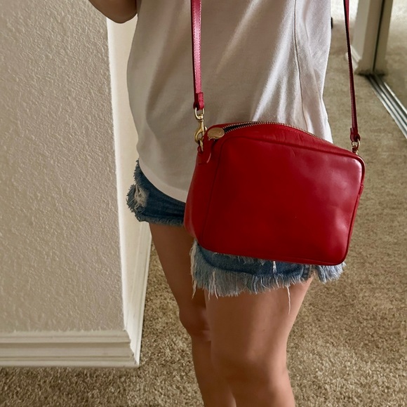 Clare V Handbags - Rare Clare V Midi Sac Crossbody Bag in bright red- poppy red
